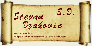 Stevan Džaković vizit kartica